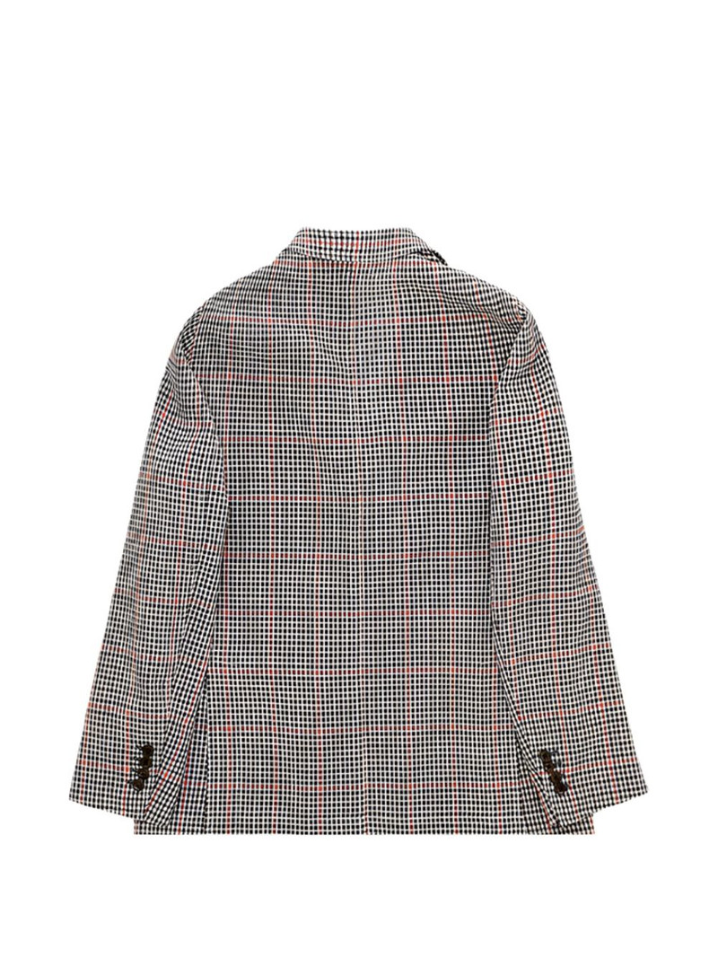 FORTELA plaid double-breasted blazer outlook