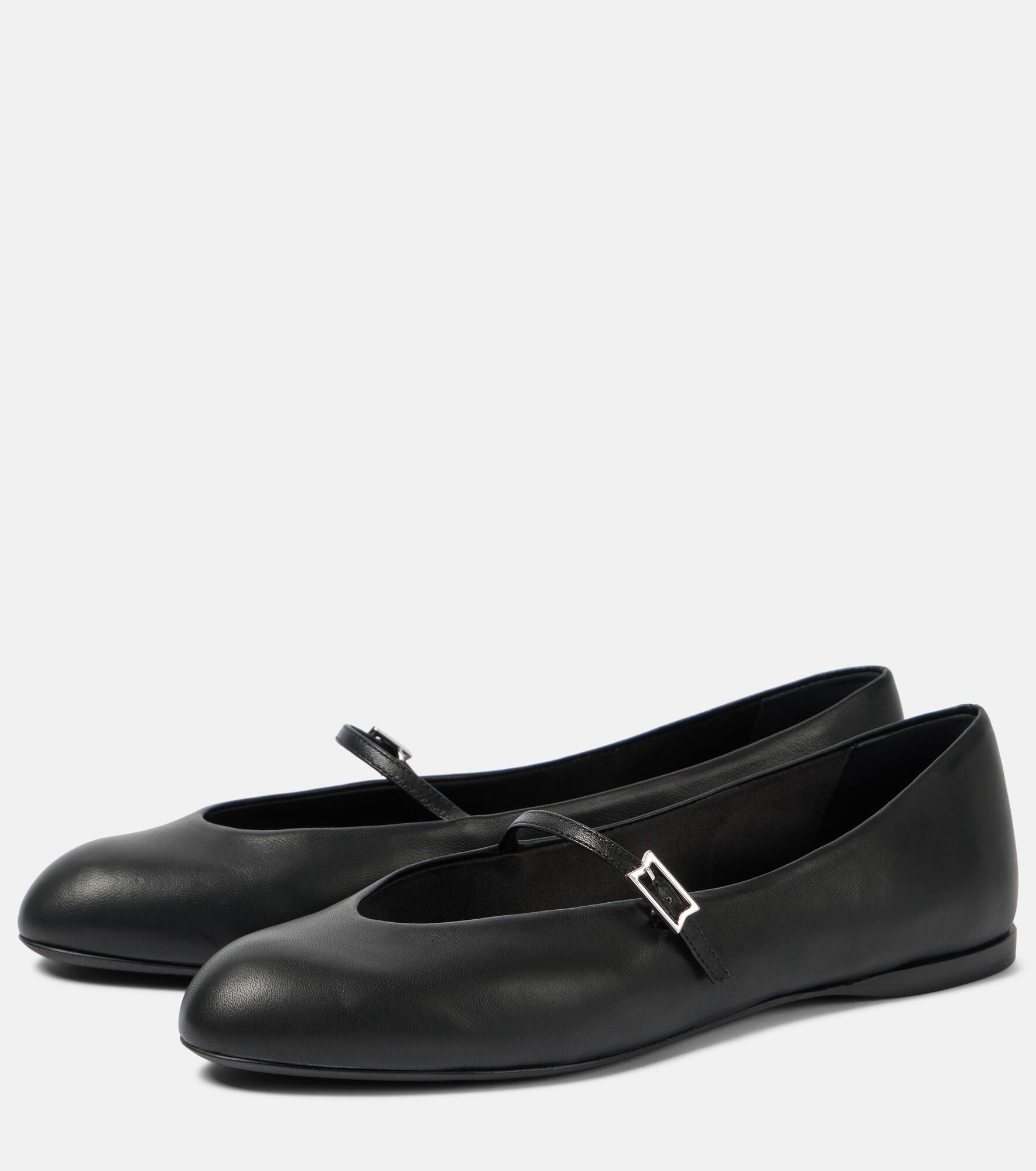 Leather Mary Jane ballet flats - 4
