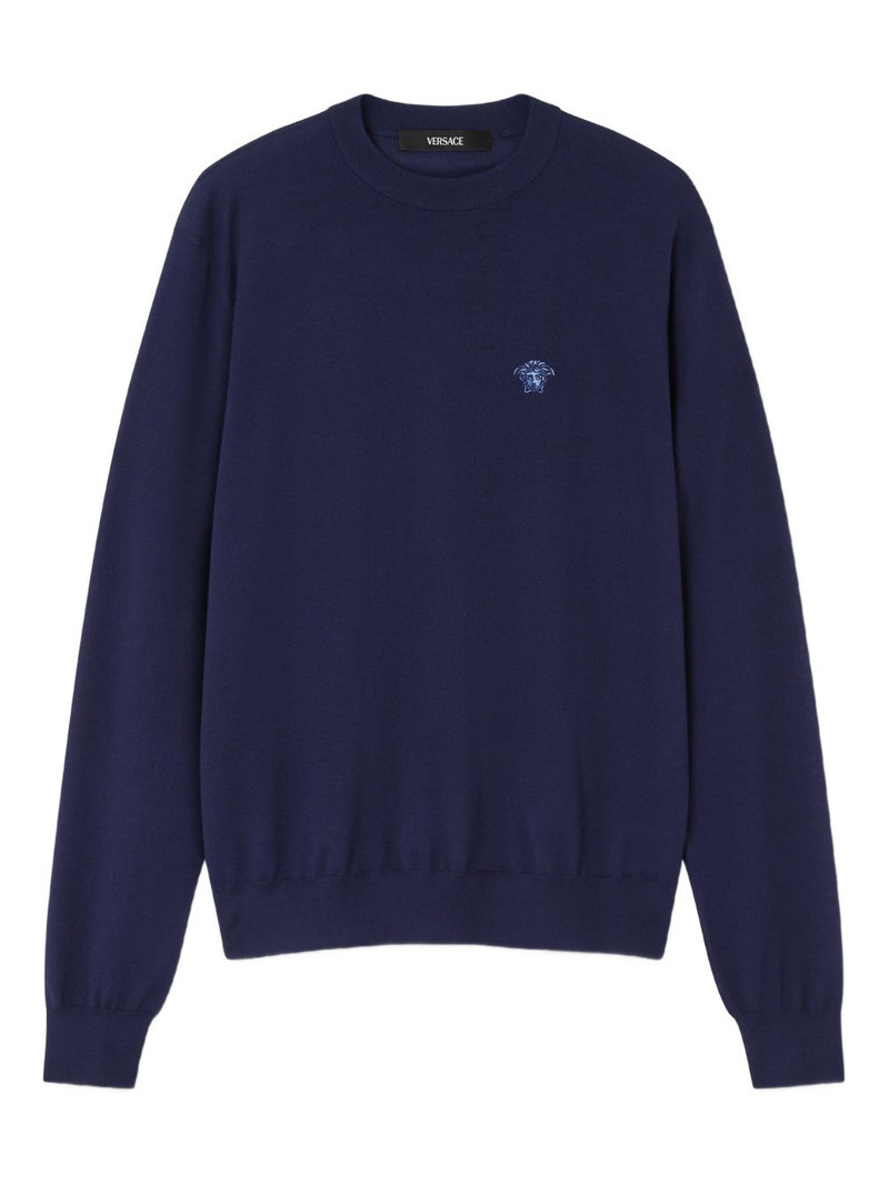 Medusa-embroidered sweater 1
