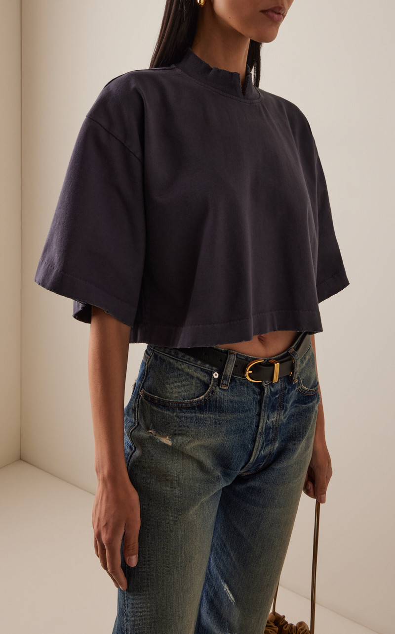 RÙADH The Nessa Cotton Cropped Top dark grey outlook