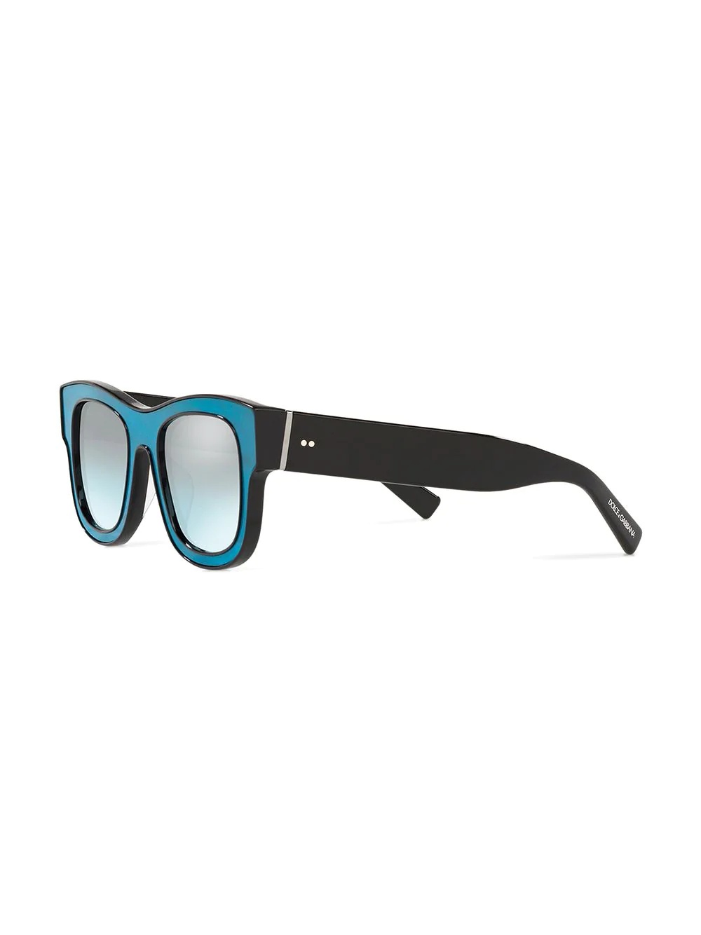 square-frame mirrored sunglasses - 2