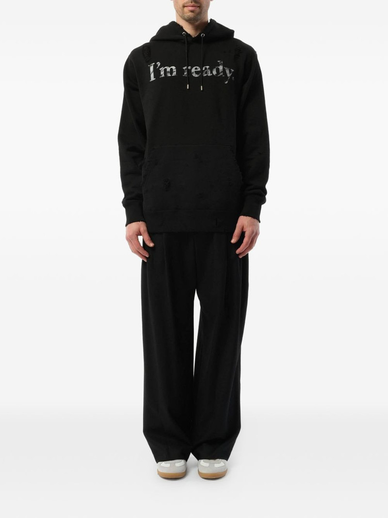 mastermind JAPAN distressed graphic-print hoodie outlook