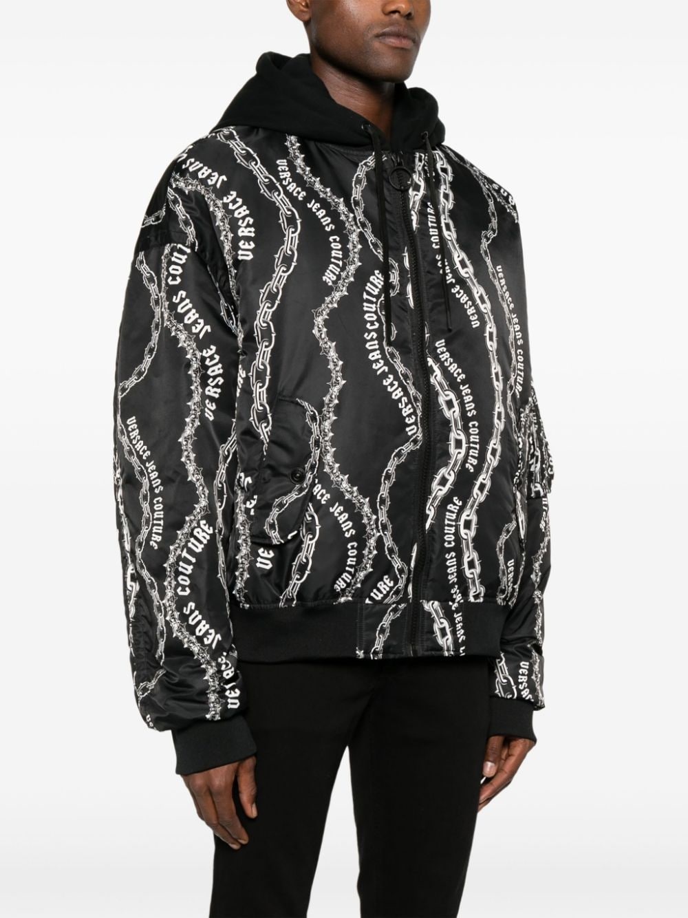 logo-print jacket - 3