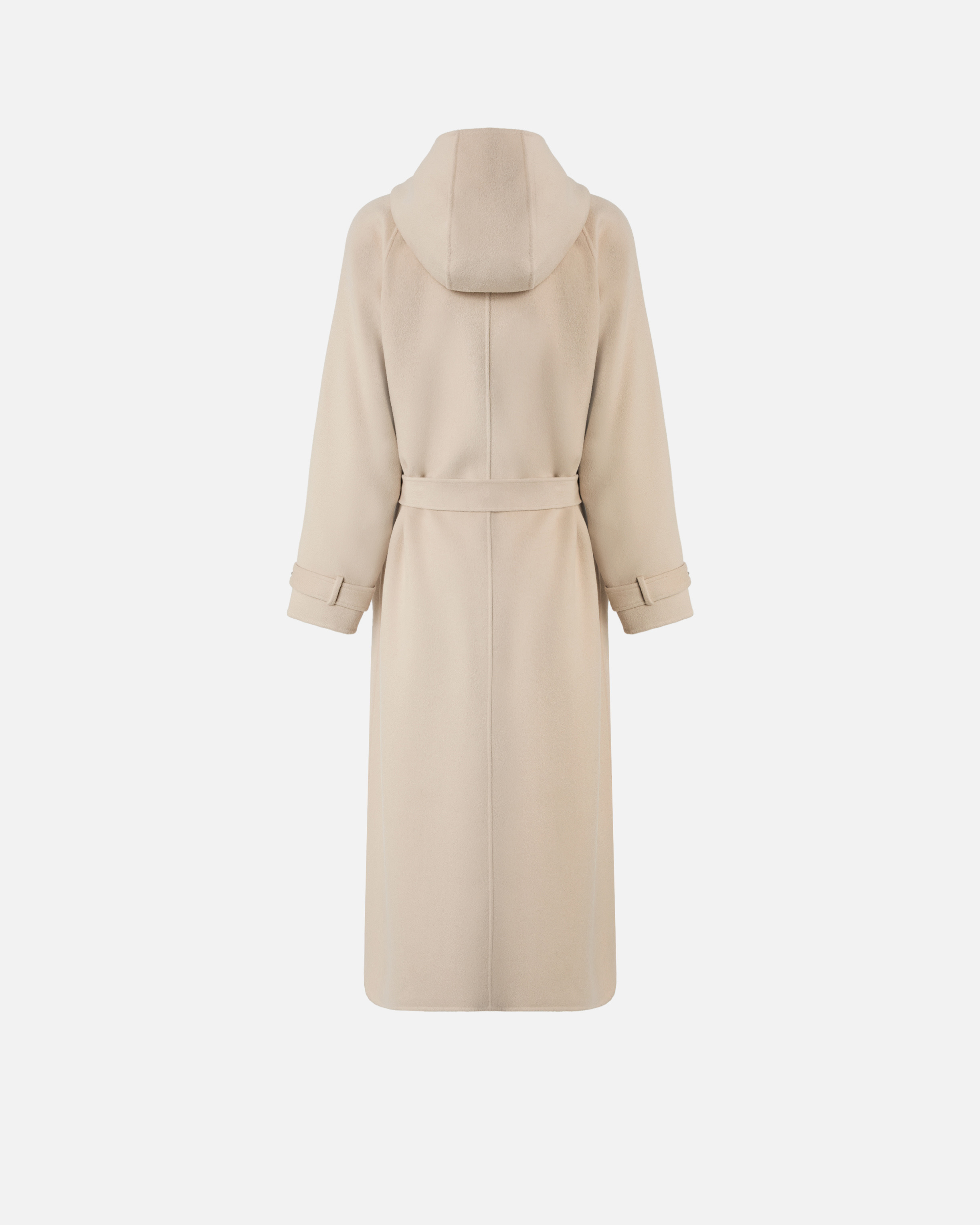 LONG DOUBLE CLOTH COAT WITH BELT - 2