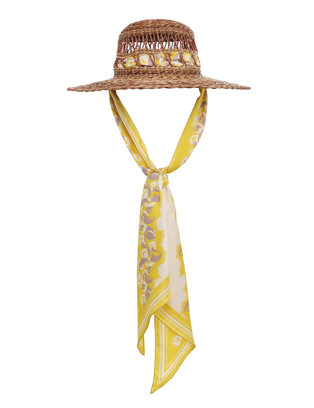 VENTED WICKER BOATER - 1