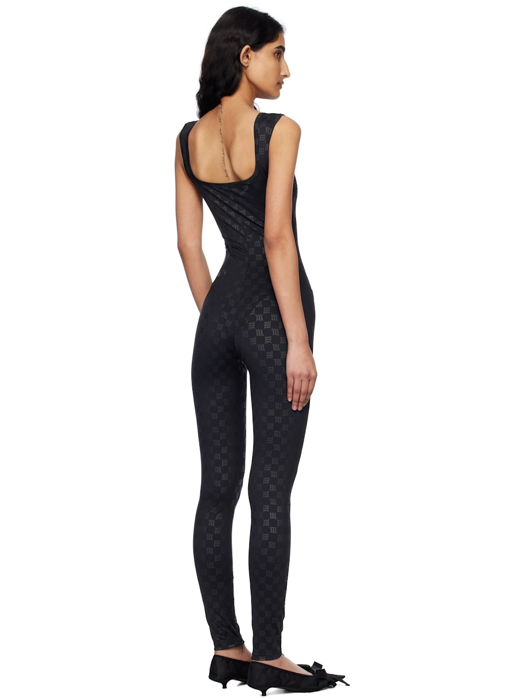 Black Monogram Jumpsuit - 3