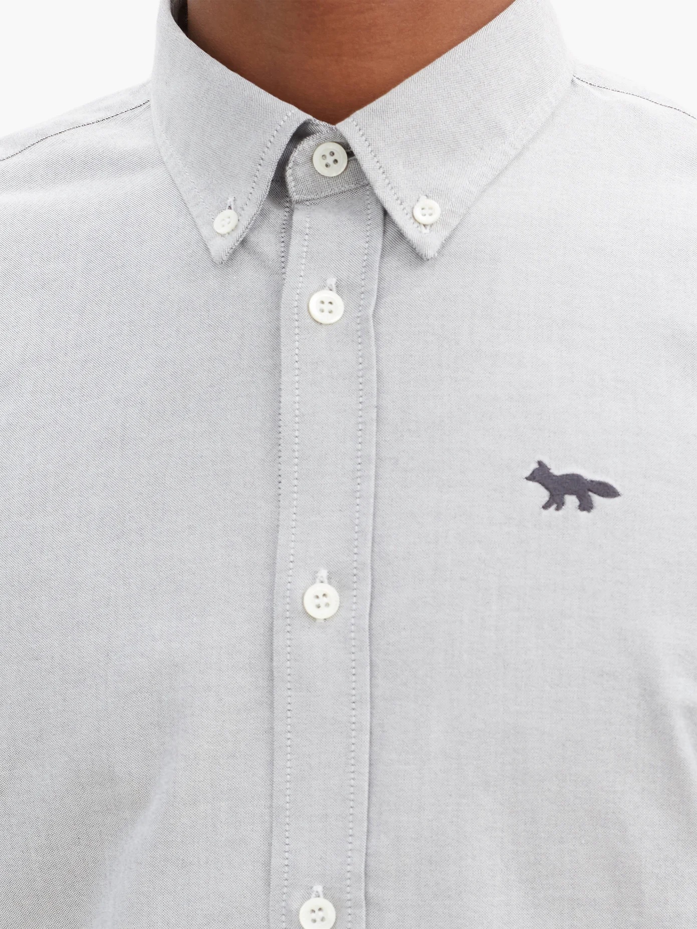 Fox-patch cotton-oxford shirt - 3