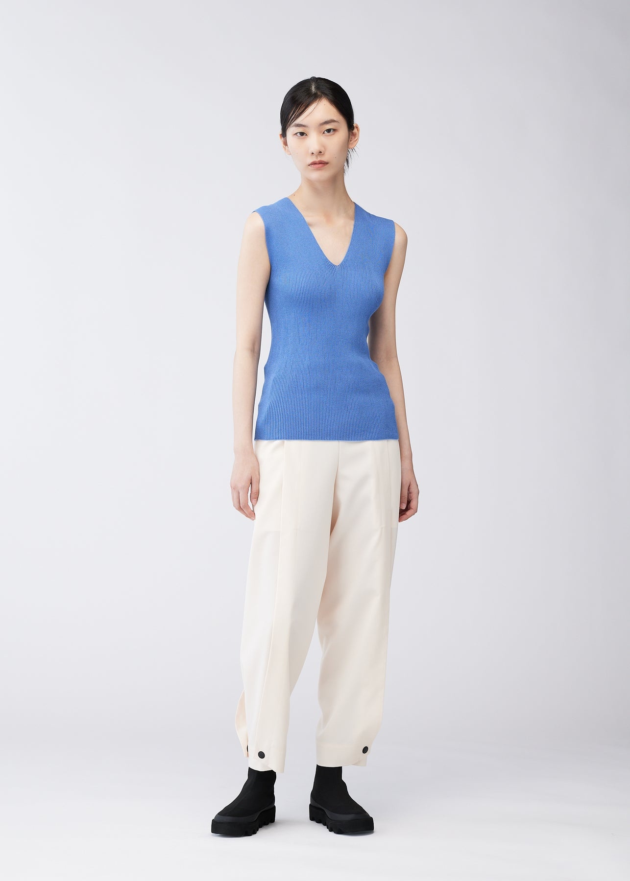FLAT RIB KNIT TOP - 2