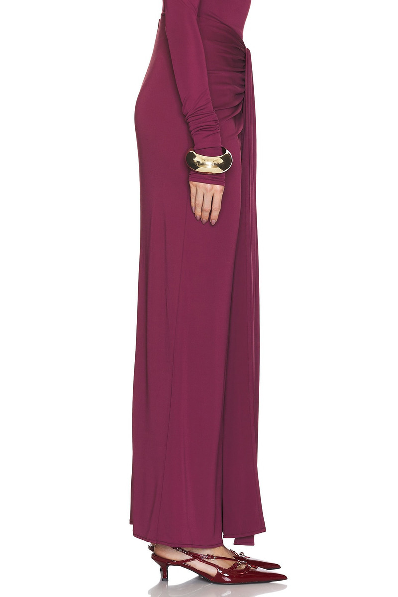 HELSA Matte Jersey Long Wrap Skirt outlook