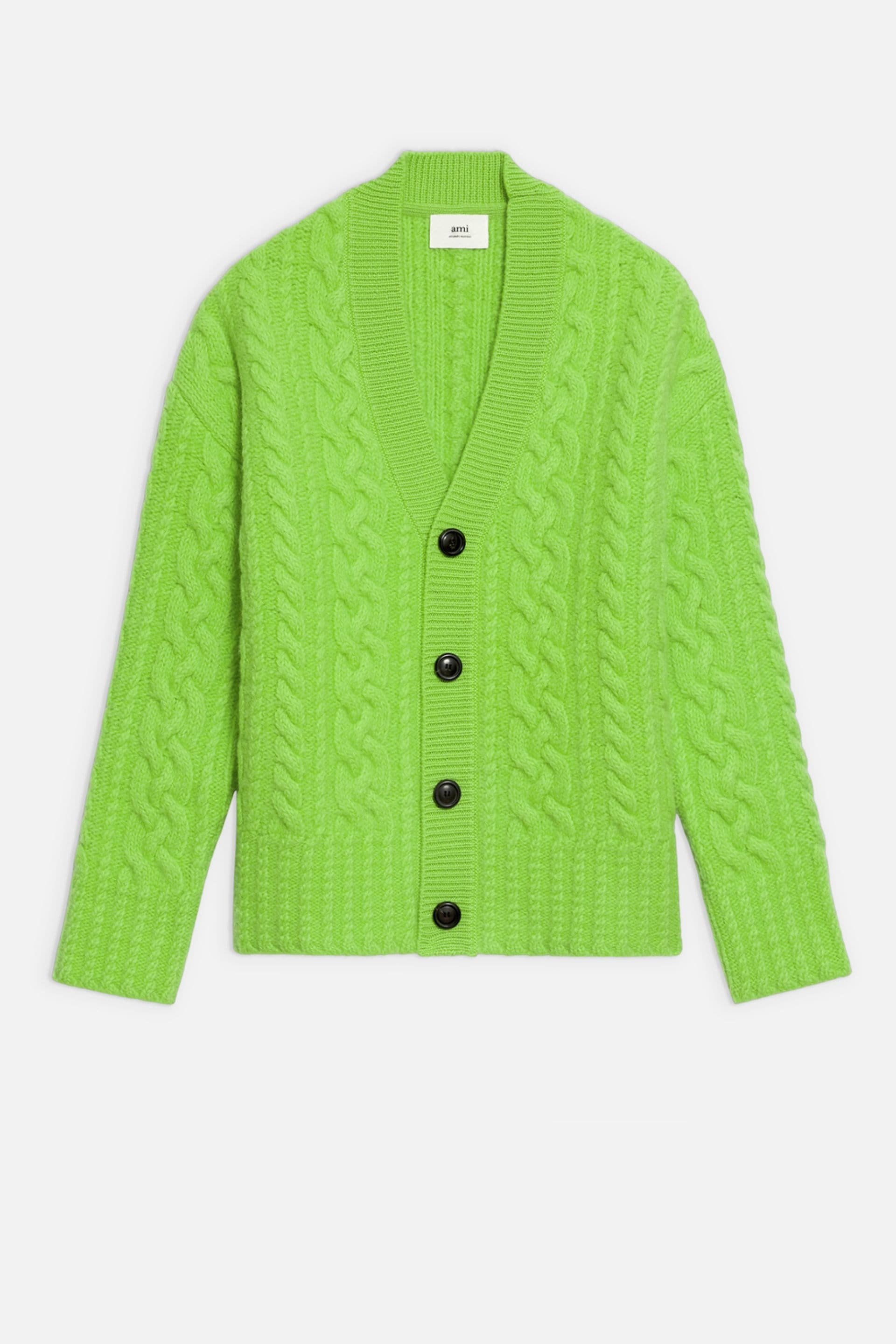 Cable Knitted Cardigan - 1