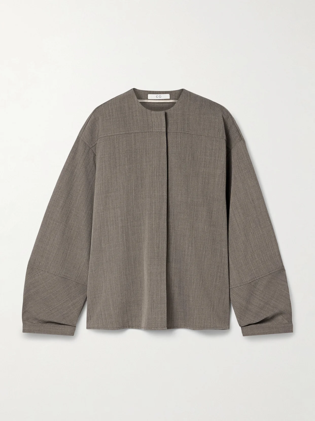 Oversized Mélange Twill Shirt - 1