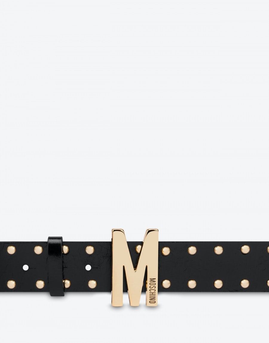 GOLD STUD CALFSKIN M BELT - 2