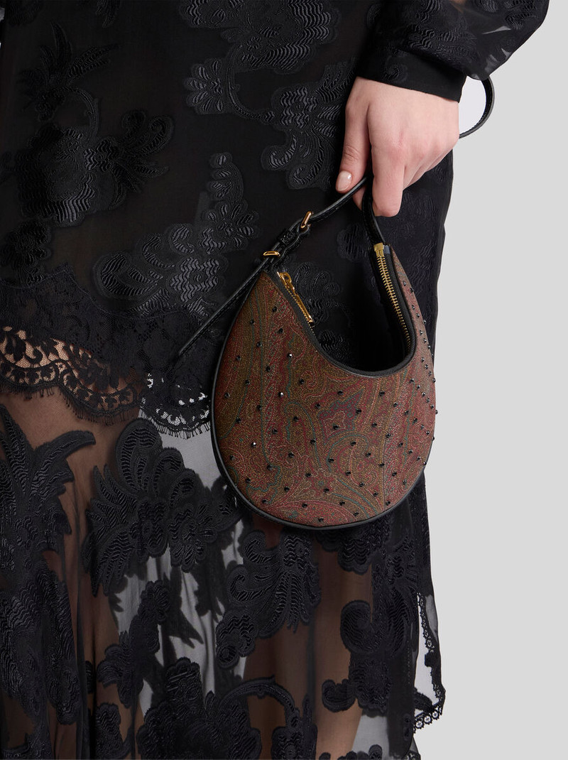 Etro SMALL ETRO ESSENTIAL HOBO BAG WITH RHINESTONES outlook