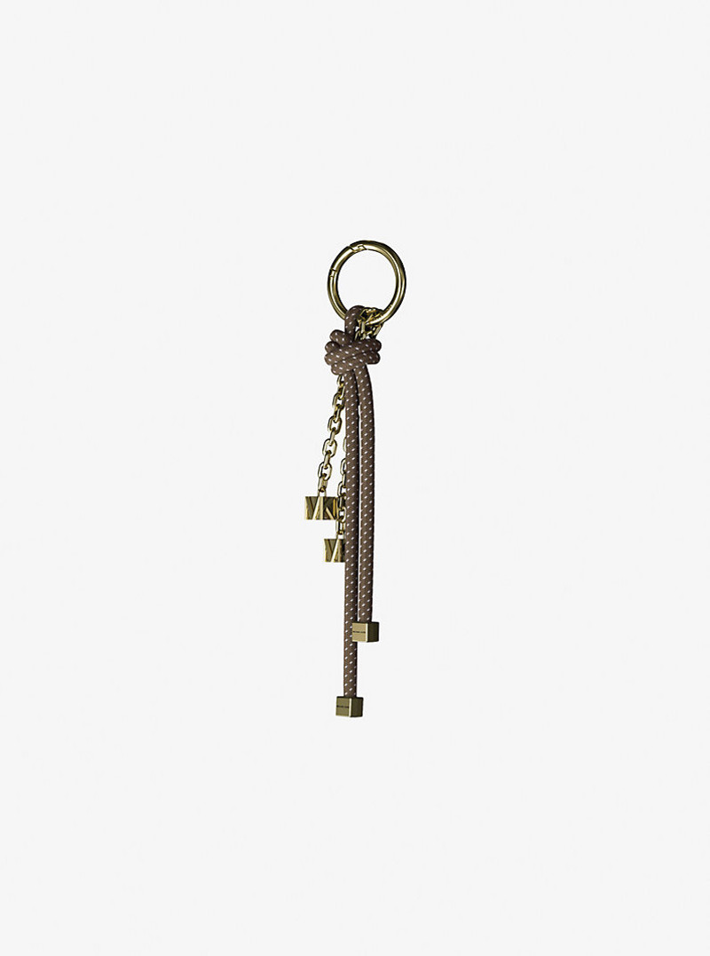 MICHAEL KORS Gold-Tone and Speckled Cord Bag Charm outlook