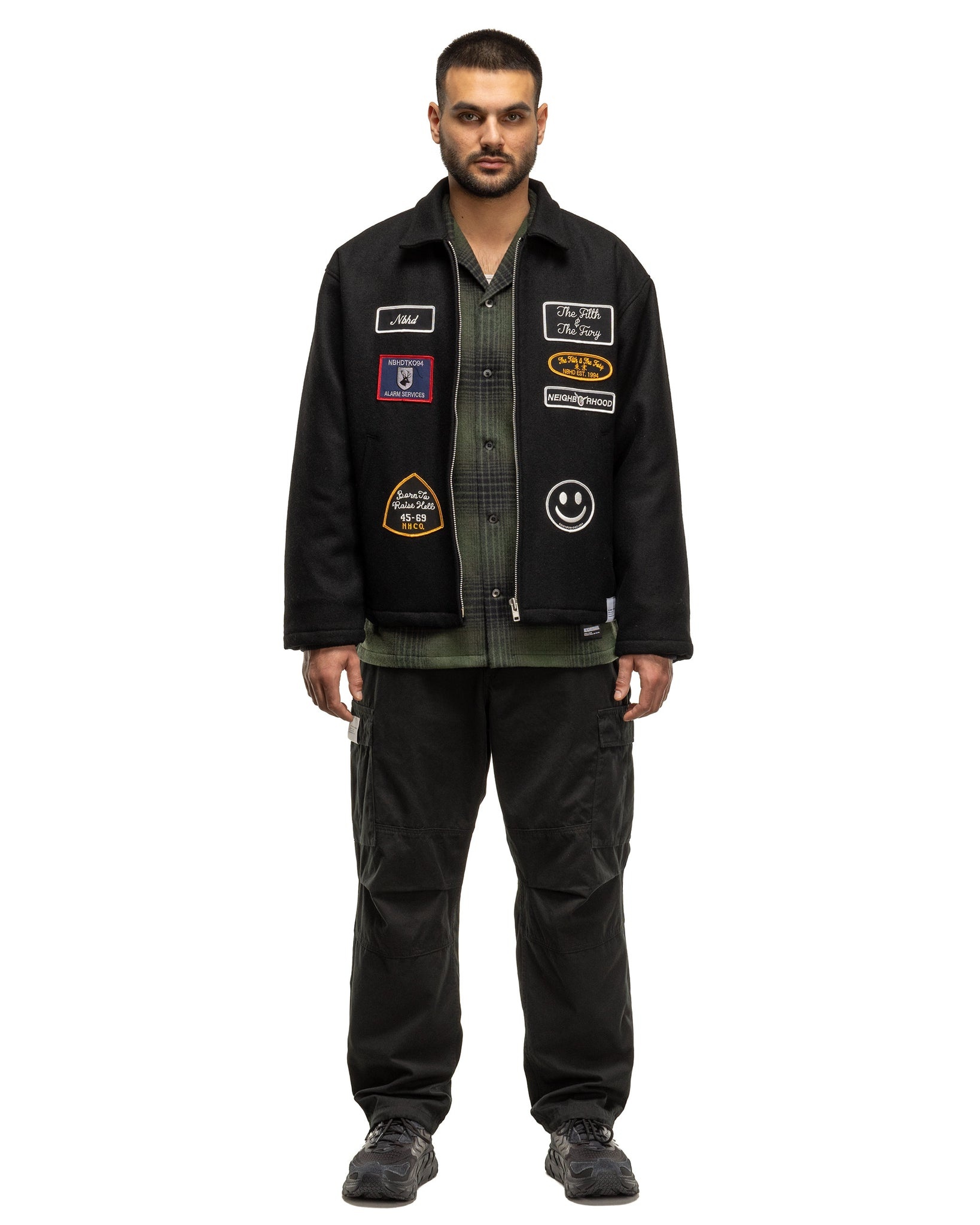 ジャケット・アウター NEIGHBORHOOD Melton Zip Up Jacket Neighborhood Mens Melton Zip Up Jacket – Extra Butter