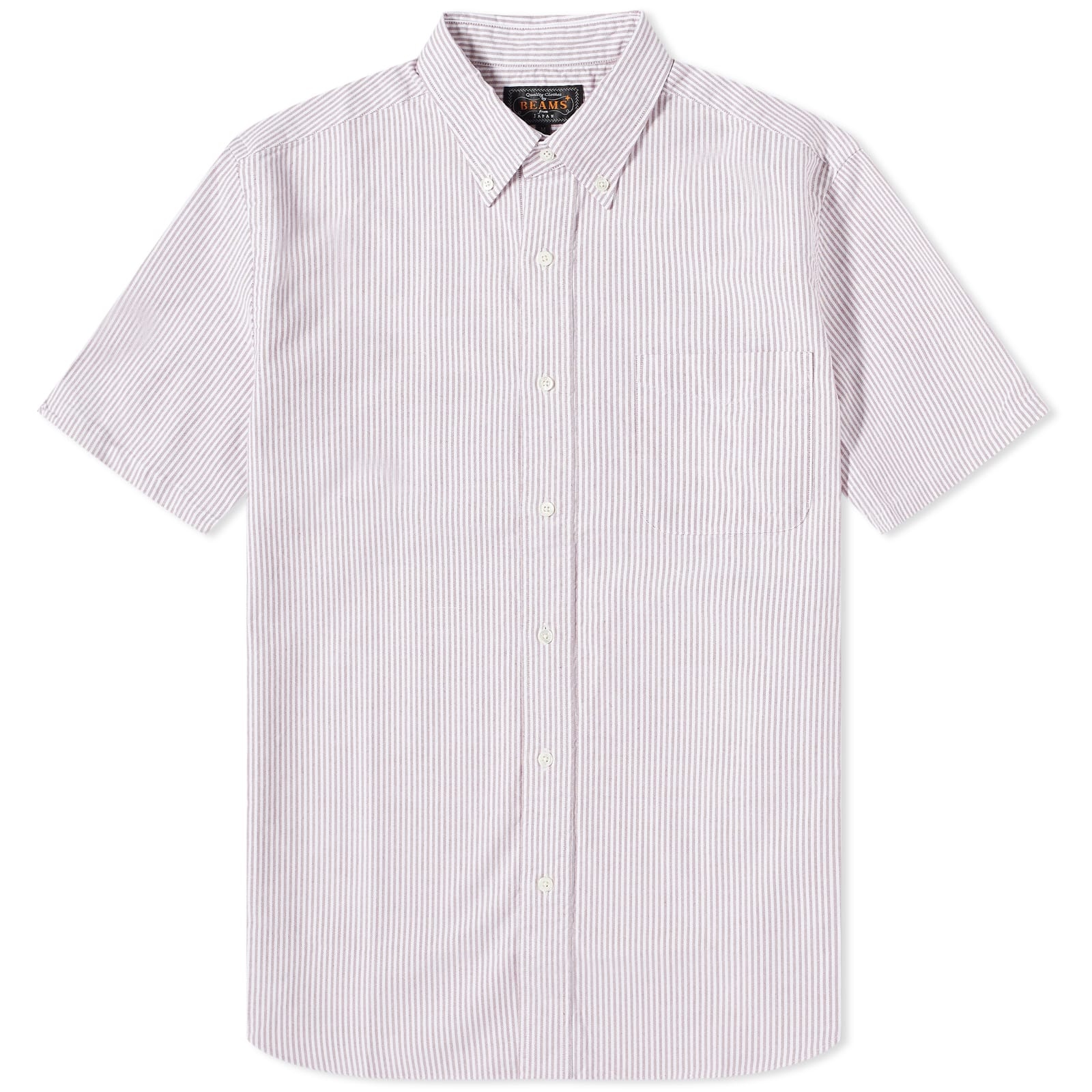 Beams Plus BD Candy Stripe Short Sleeve Shirt - 1