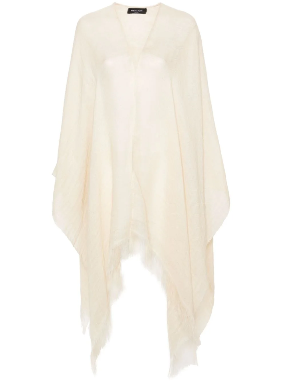 open-front fringed cape - 1