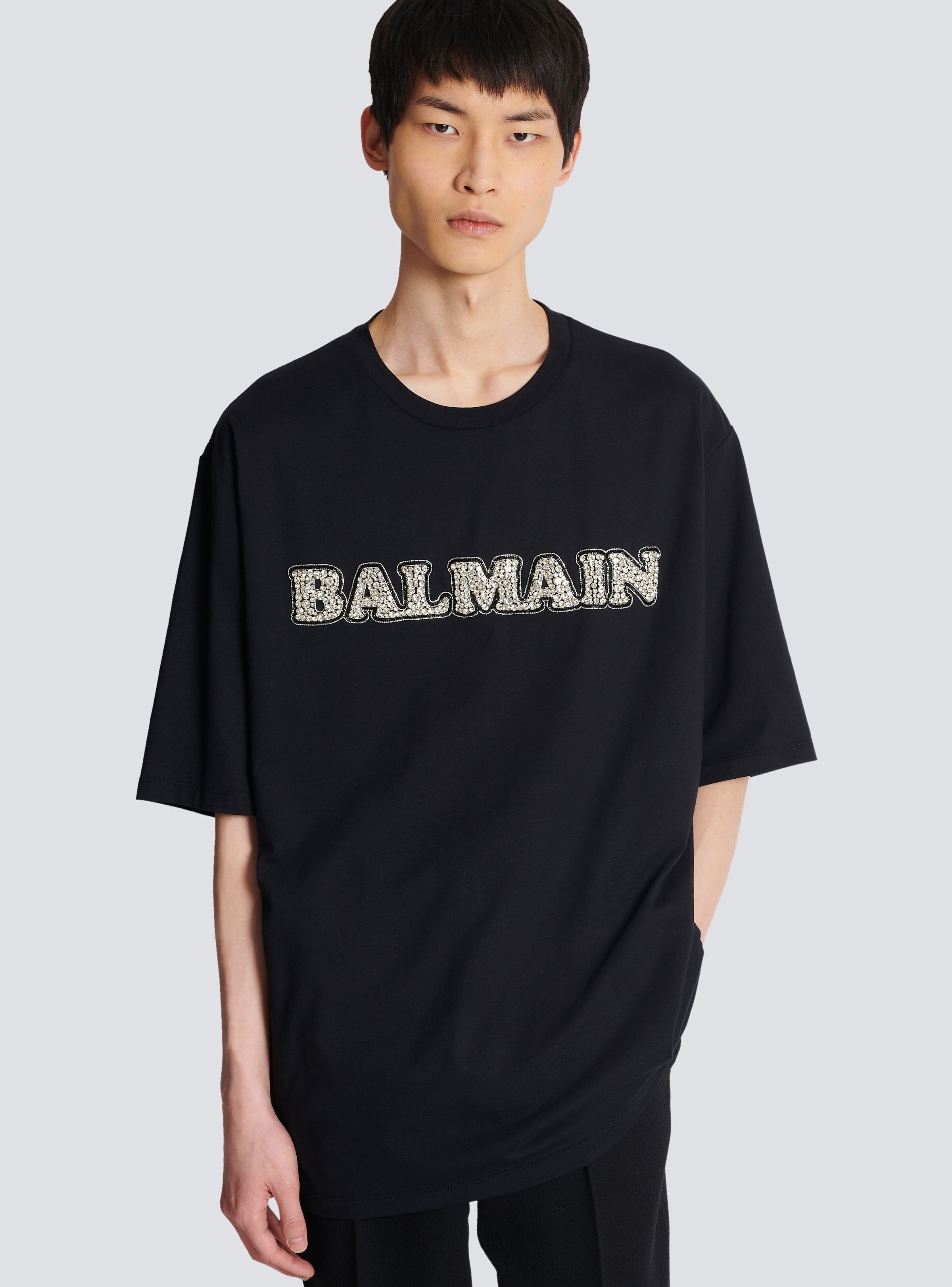 Embroidered retro Balmain T-shirt - 6