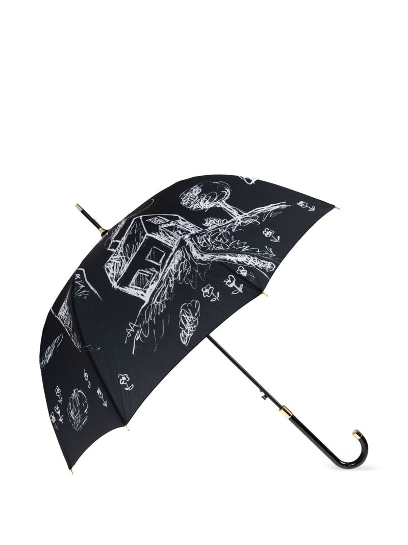Moschino sketch-print umbrella outlook