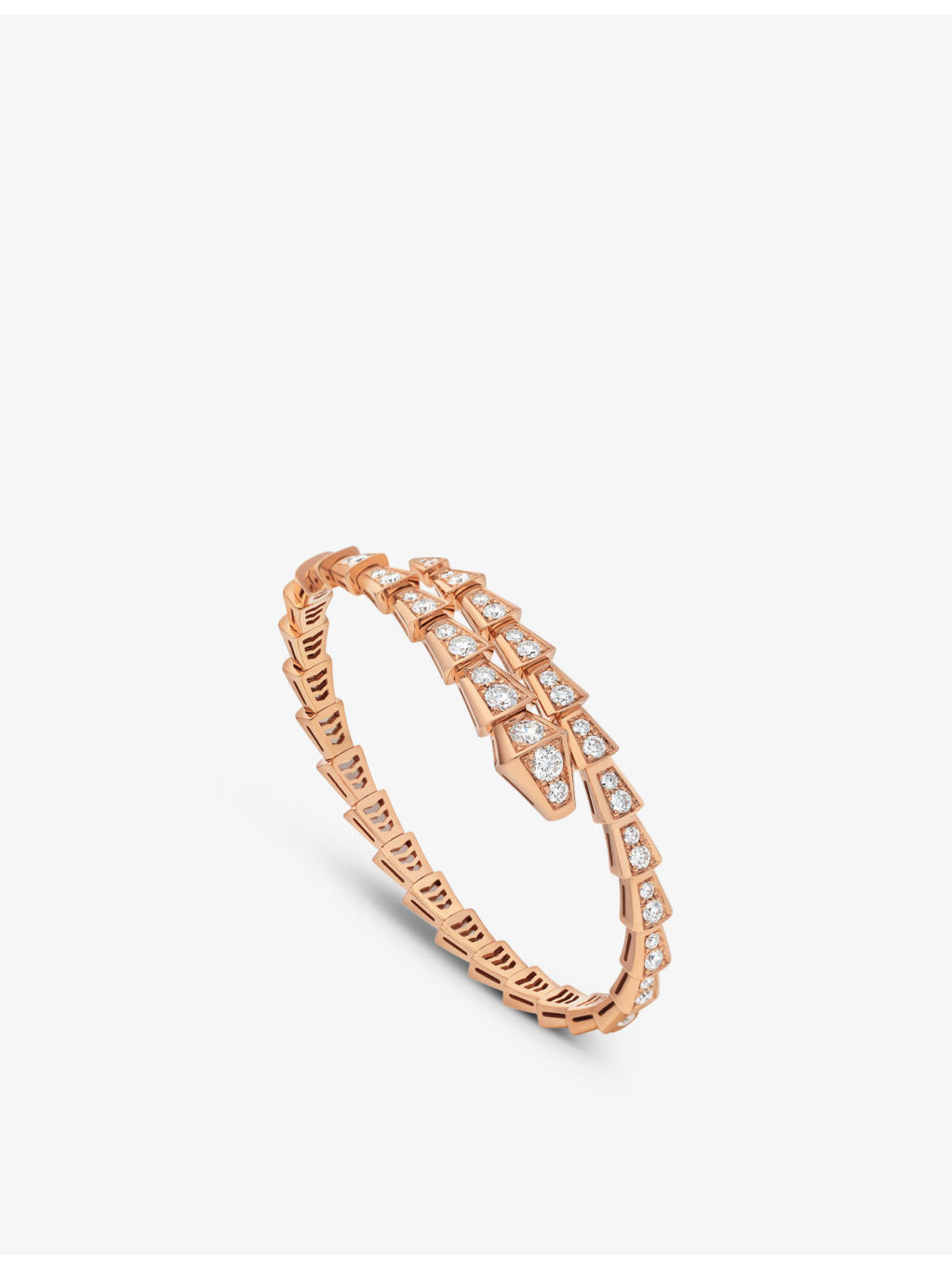 Serpenti 18ct rose-gold and diamond bracelet - 4