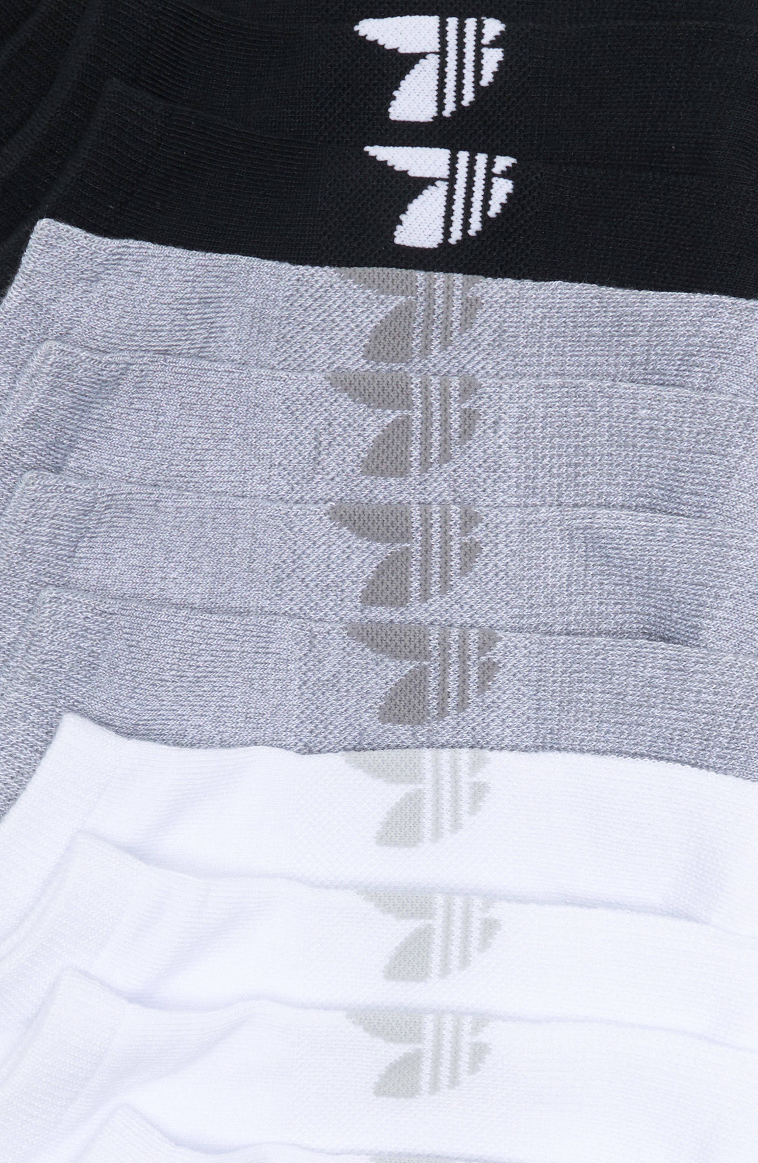 adidas Assorted 6-Pack Superlite No-Show Socks in Black/White/Grey at Nordstrom - 4