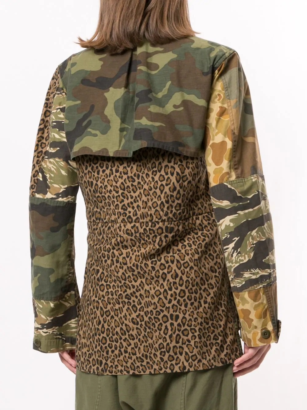 camouflage animal print shirt jacket - 4