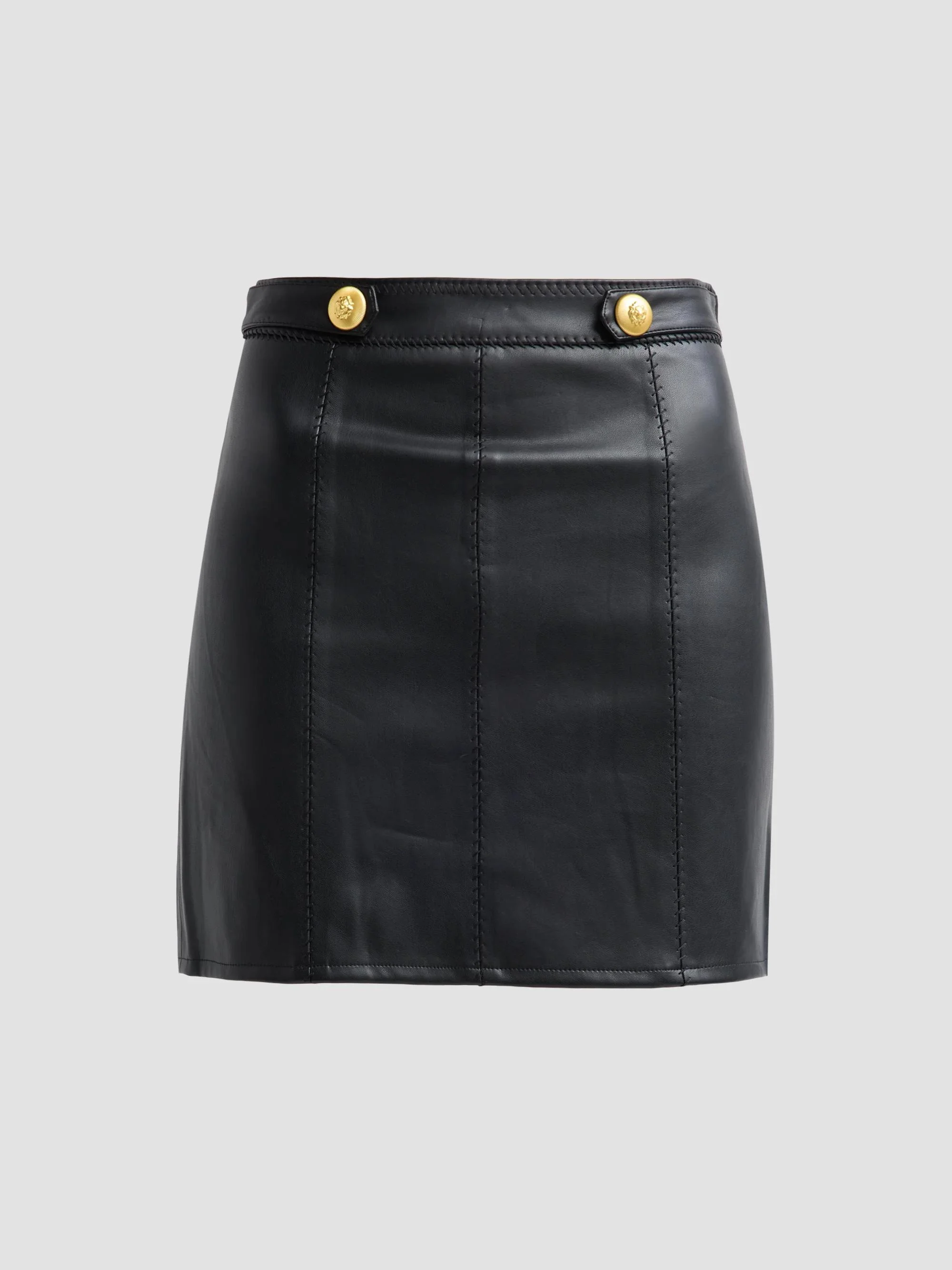 Women's Arlena Faux-Leather Mini Skirt - Black - 1