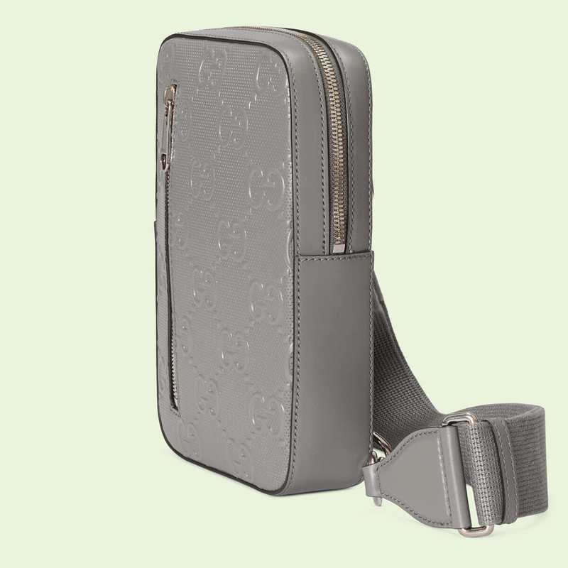GUCCI GG embossed sling backpack outlook