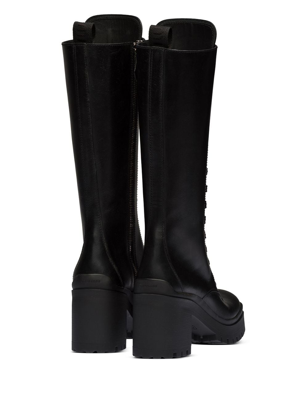 military-style knee-high boots - 3