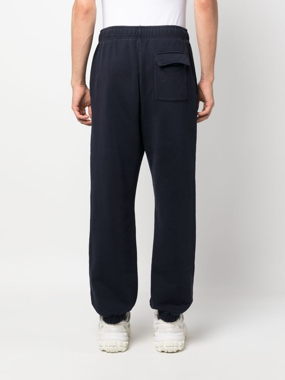 logo-embroidered cotton track pants - 4