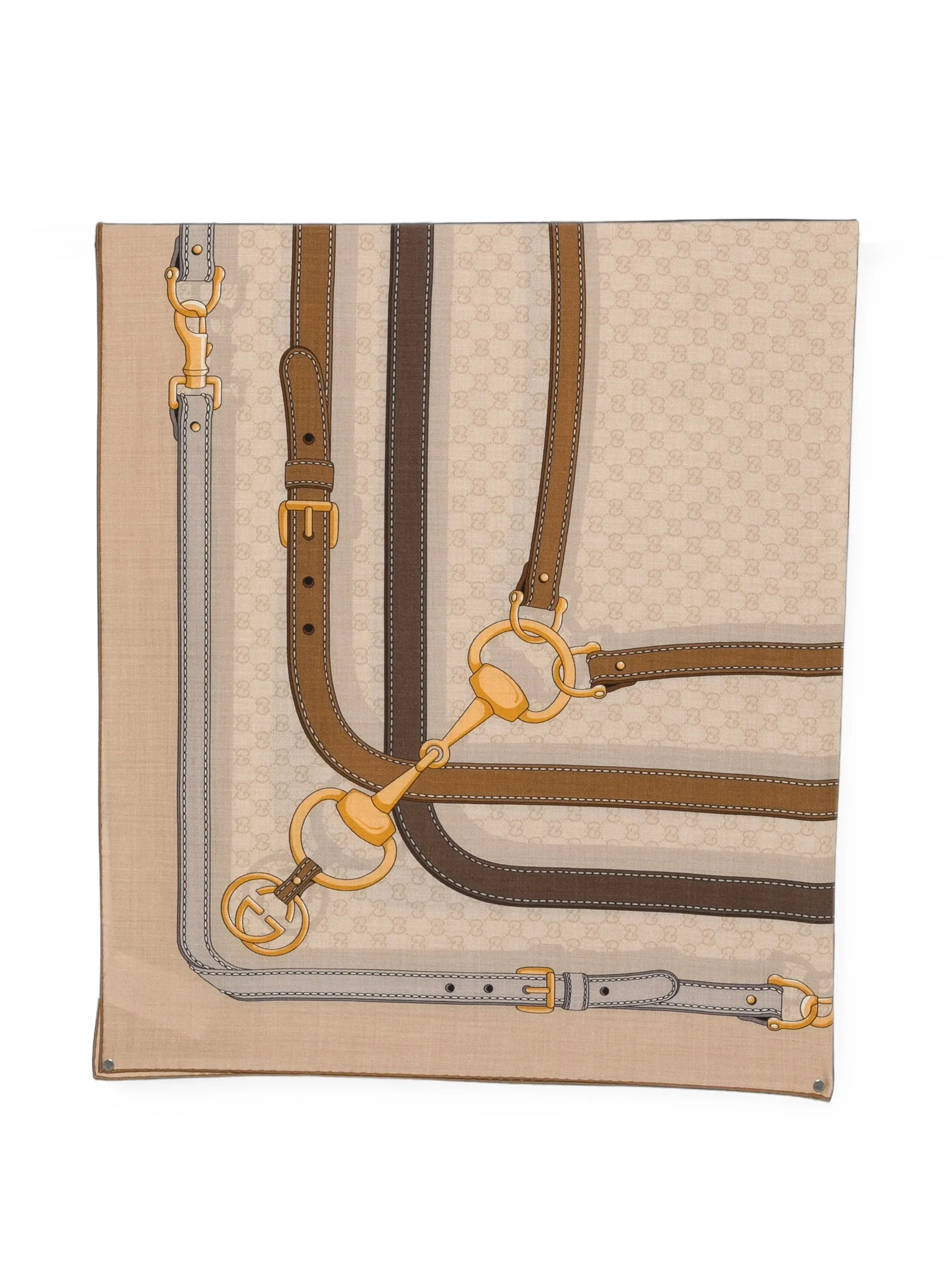 Gucci Horsebit GG Supreme Scarf - 1
