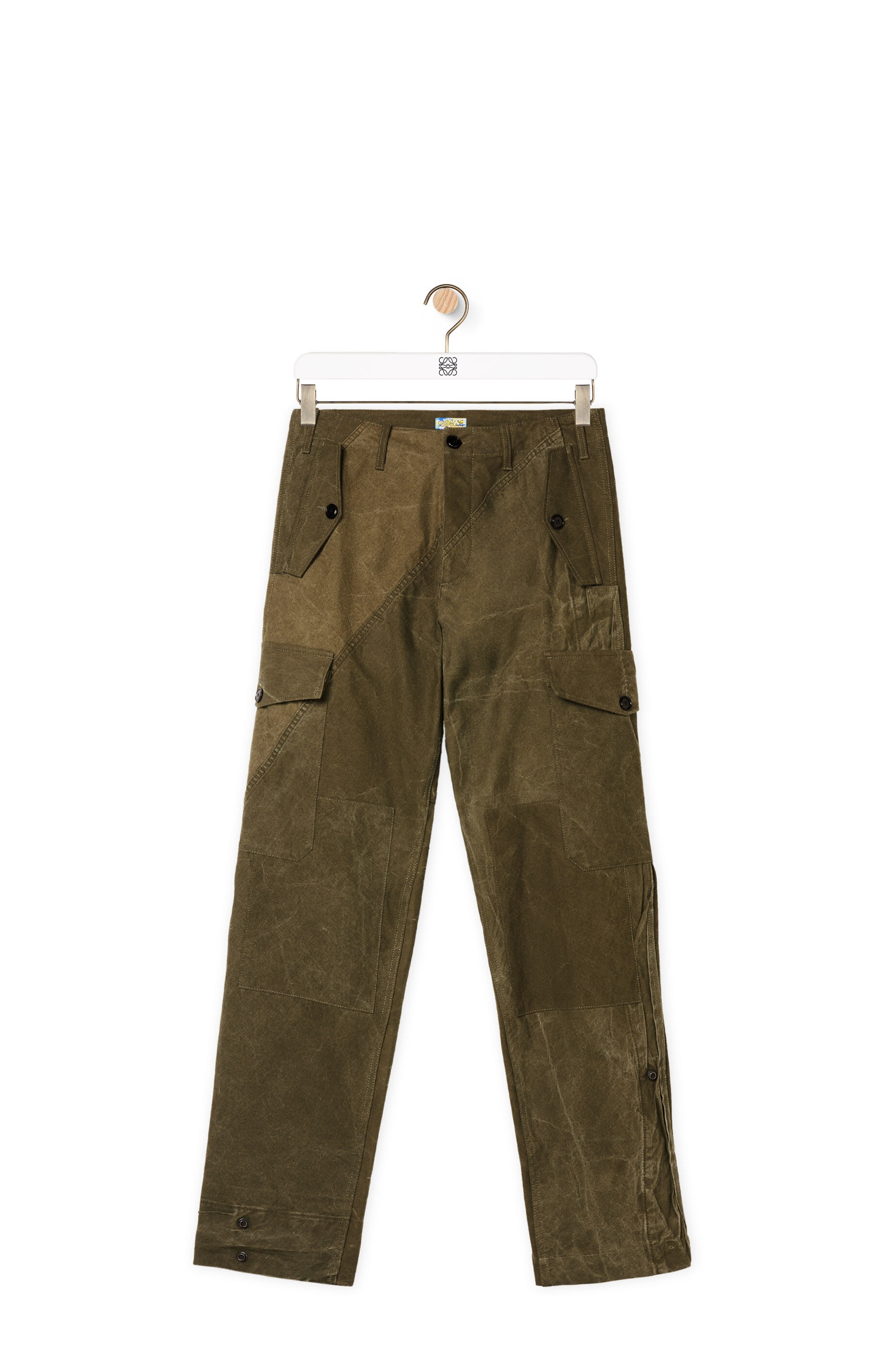 Military tent cargo trousers in cotton - 1