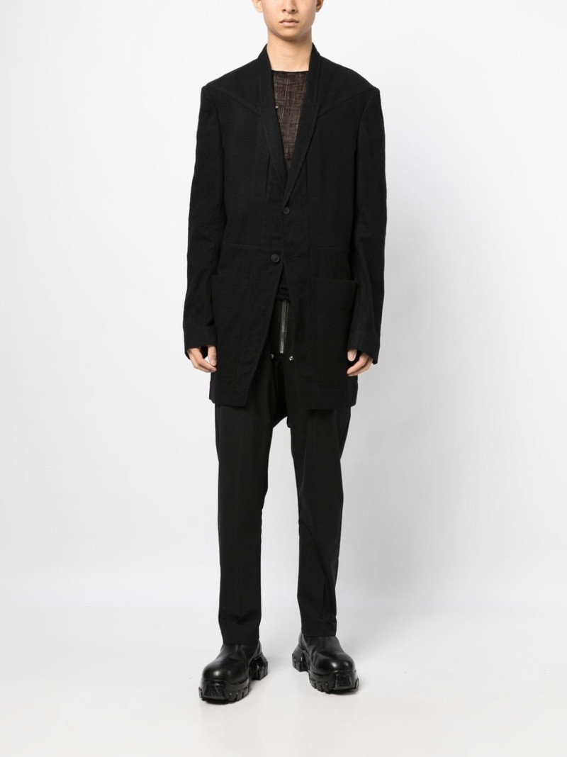 Rick Owens single-breasted wool blazer outlook