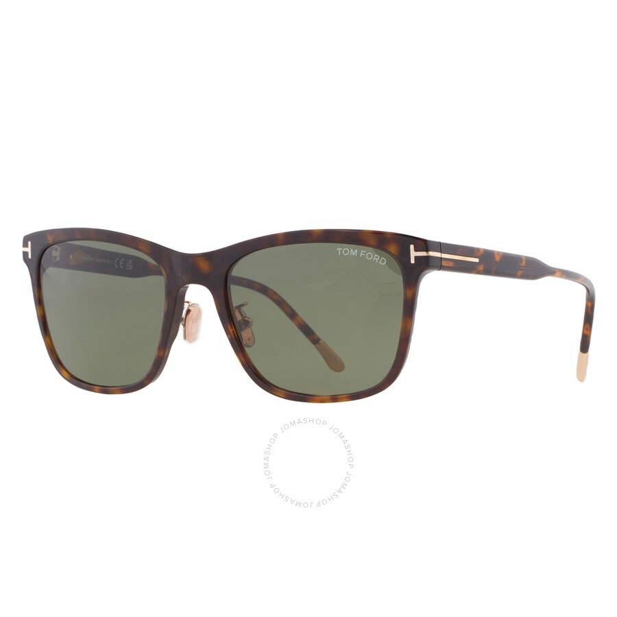 Tom Ford Green Rectangular Men's Sunglasses FT0955-D 52N 57 - 2