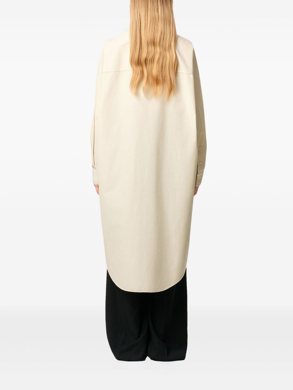 bandana-collar midi shirt - 5