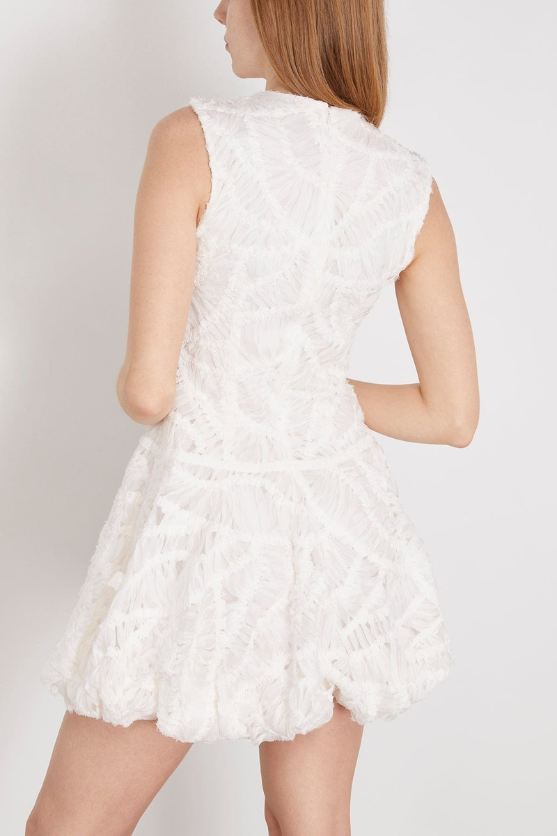 Vallan Sleeveless Mini Dress in White 4