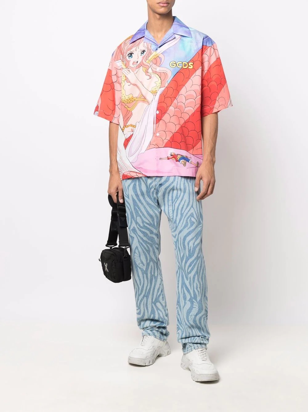 anime-print short-sleeved shirt - 2