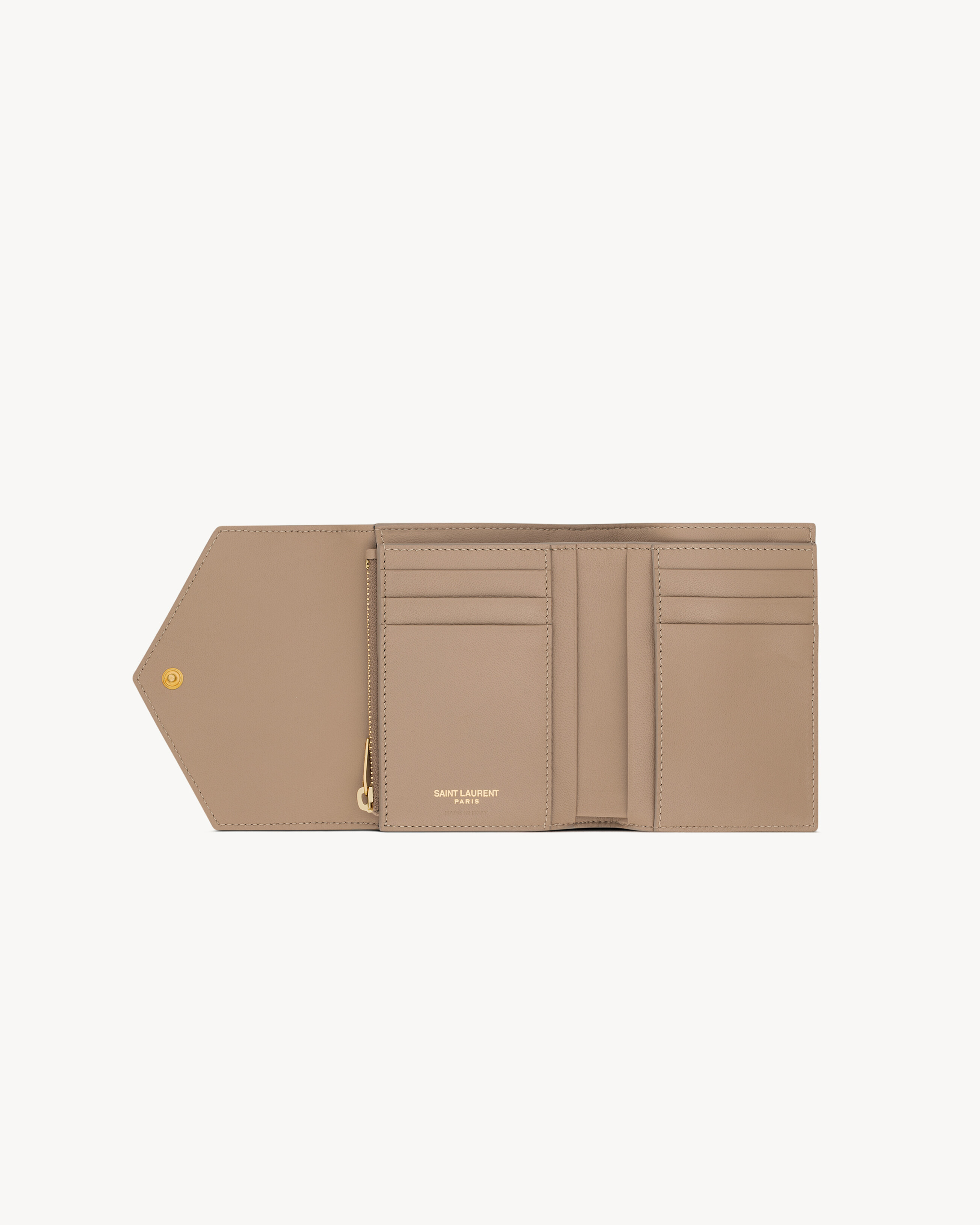CASSANDRE MATELASSÉ COMPACT TRI-FOLD WALLET IN LAMBSKIN - 4