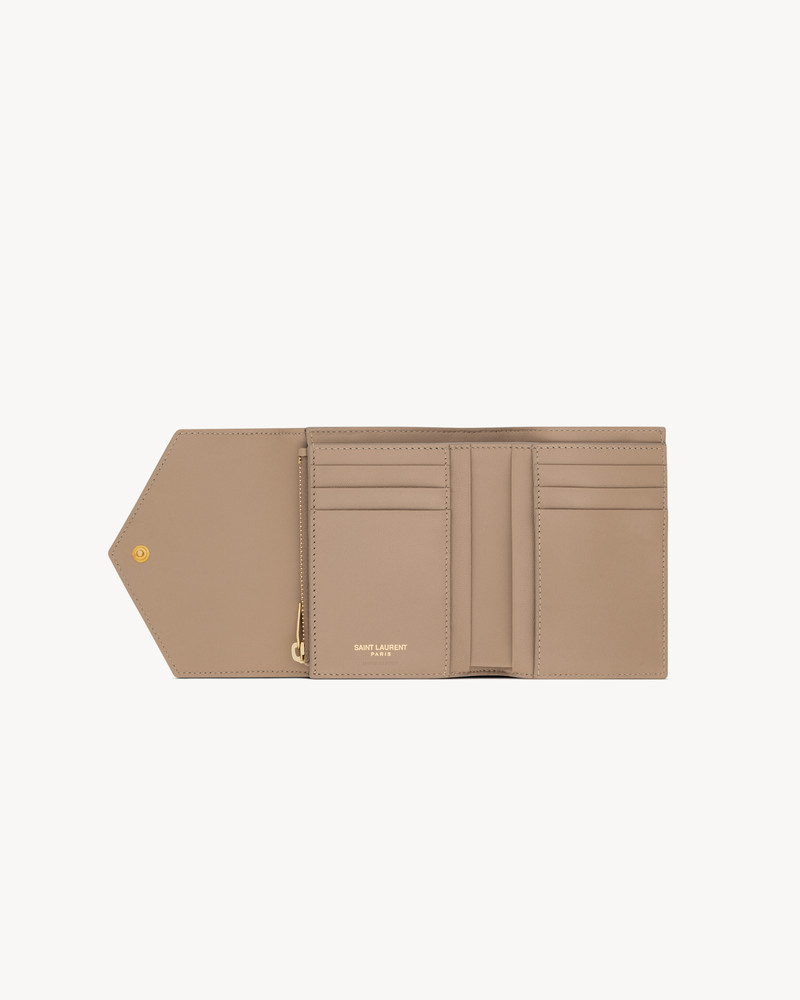 CASSANDRE MATELASSÉ COMPACT TRI-FOLD WALLET IN LAMBSKIN 4