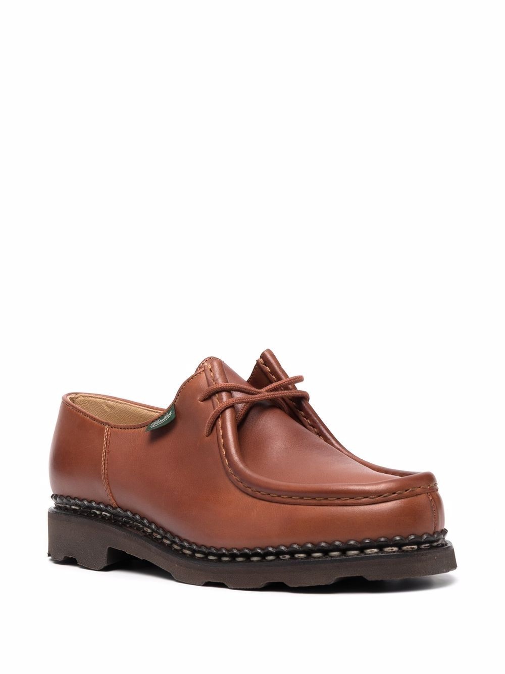 lace-up leather loafers - 2