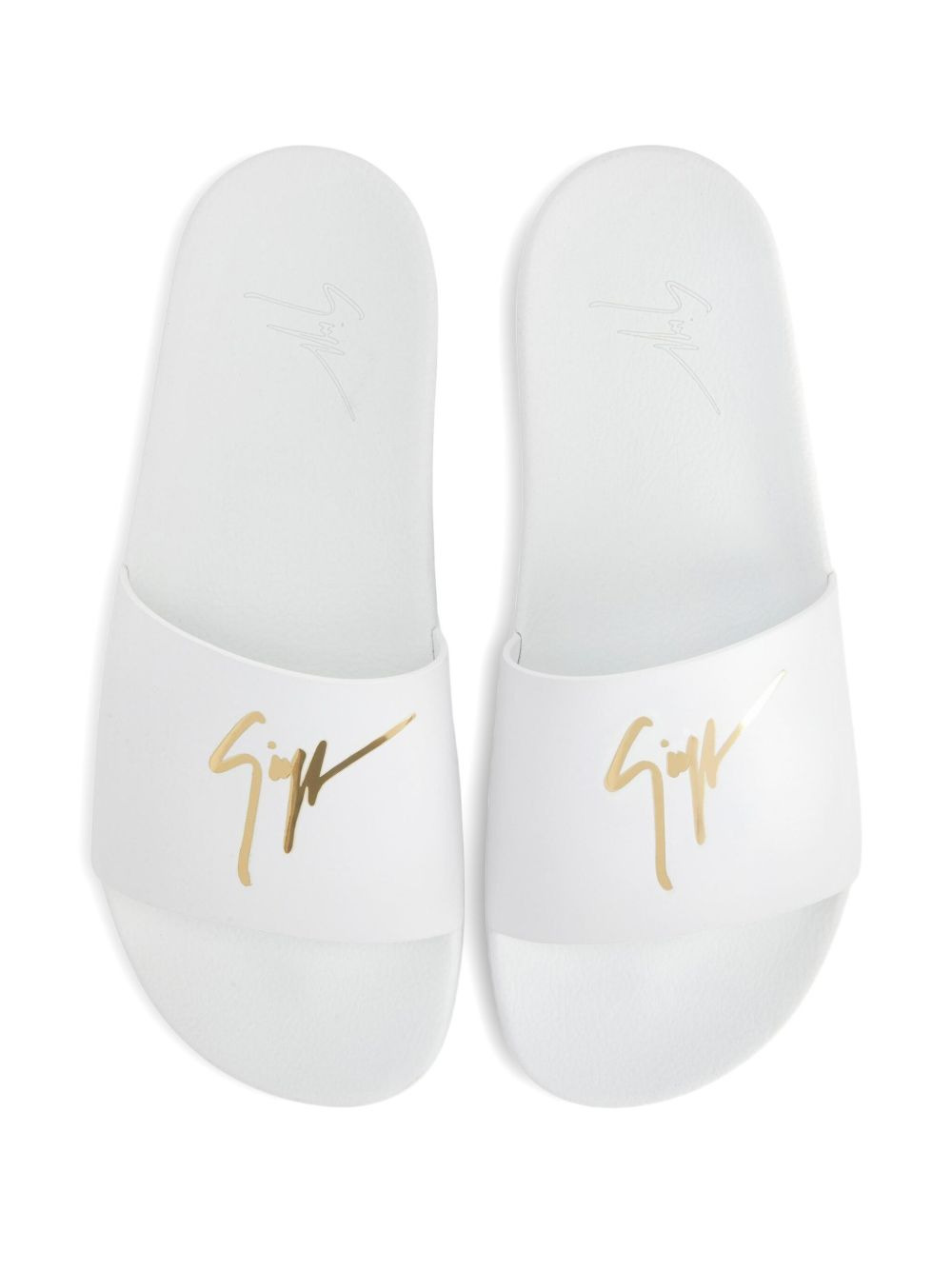 Brett leather logo slides - 3