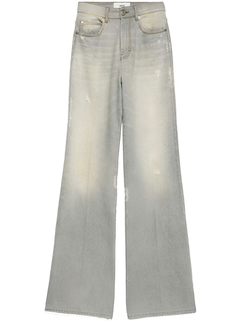 wide-leg organic-cotton jeans - 1