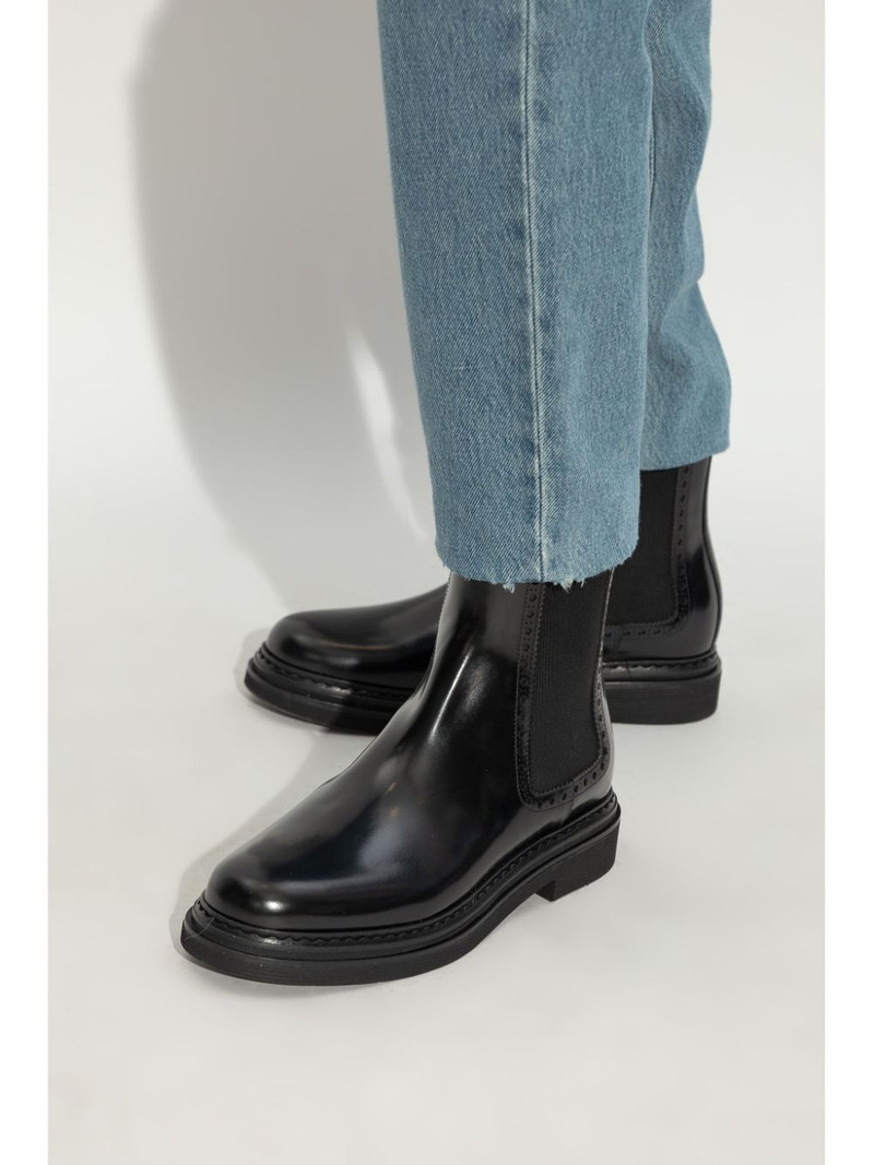 Dolce & Gabbana perforated-detail ankle boots outlook