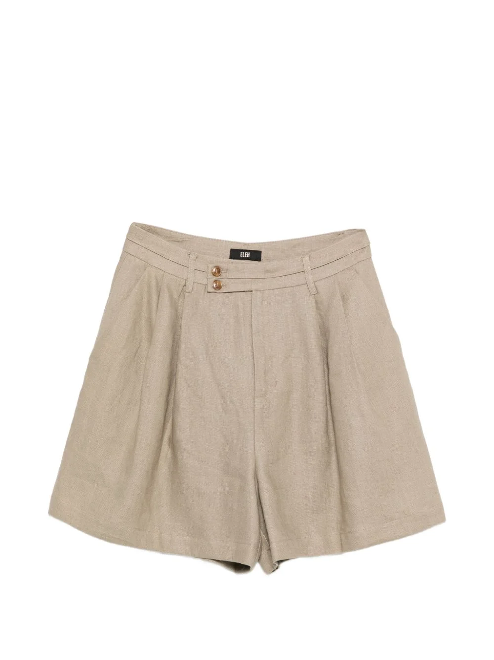button pleated shorts - 1