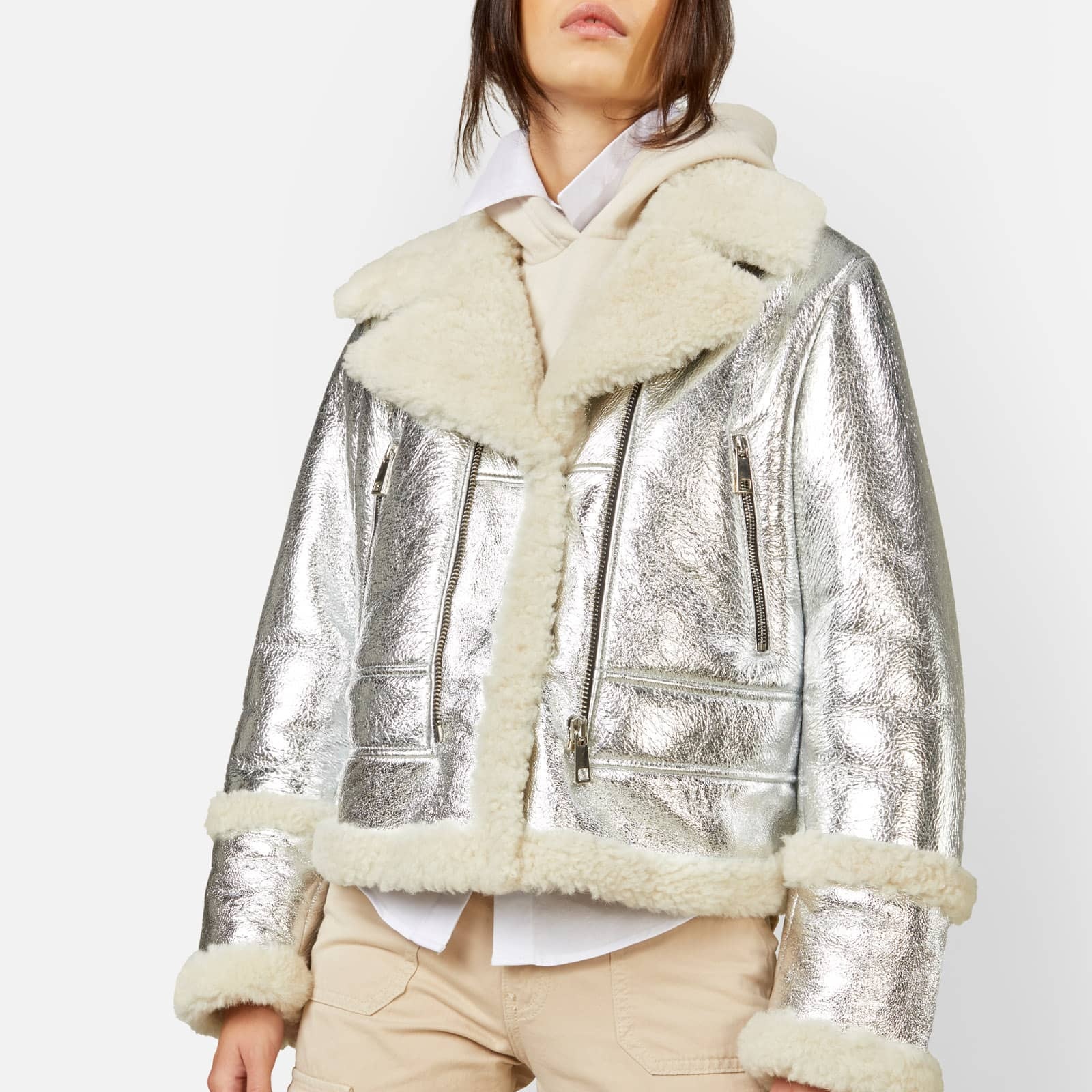 Biker in Sheepskin Silver - 6