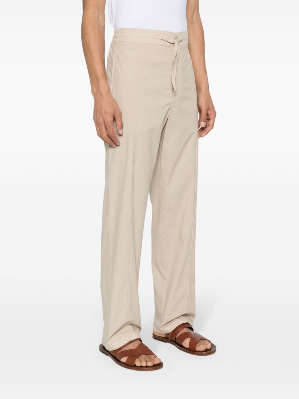 mid-rise straight-leg trousers - 3