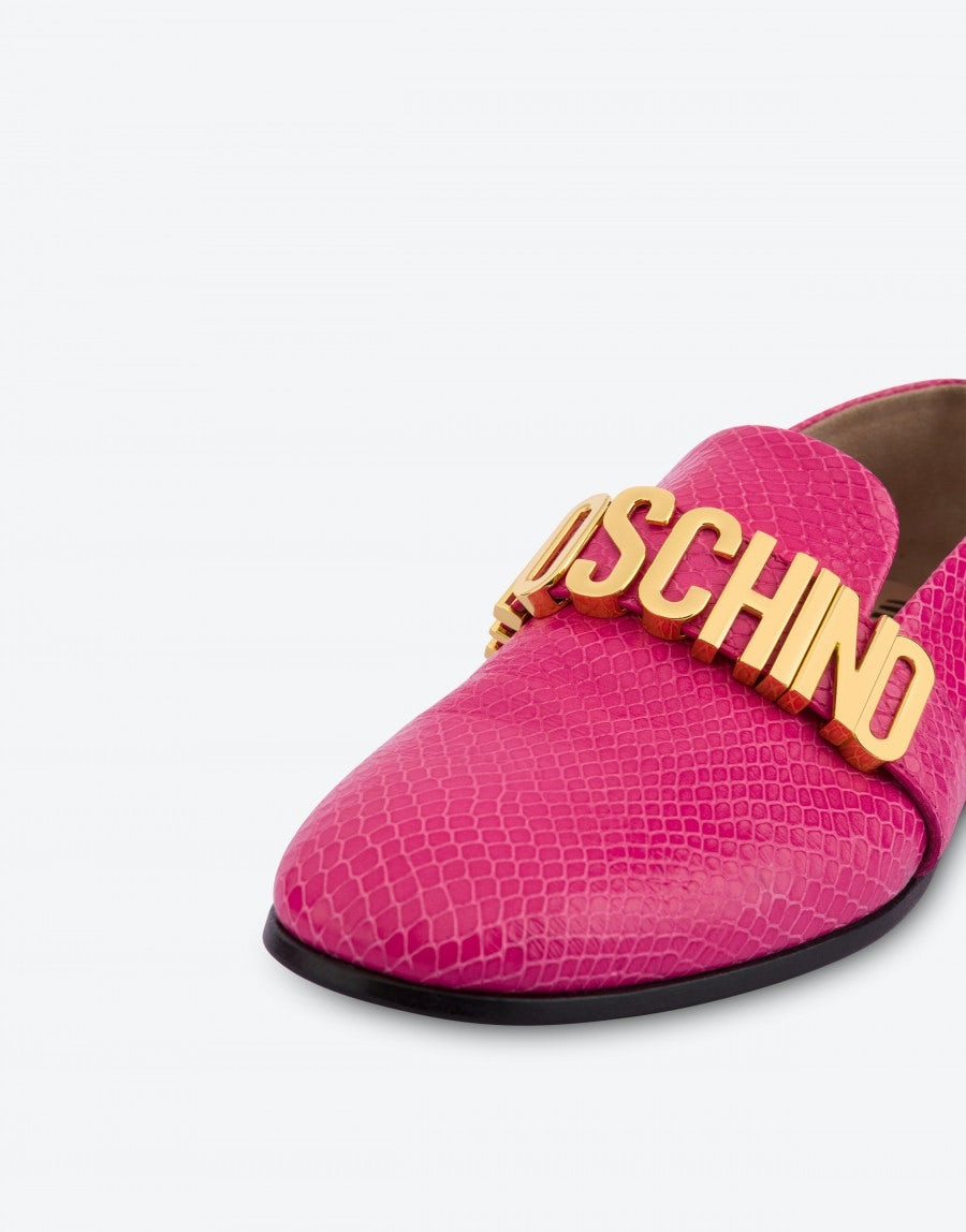 PYTHON PRINT CALFSKIN SLIPPERS - 4