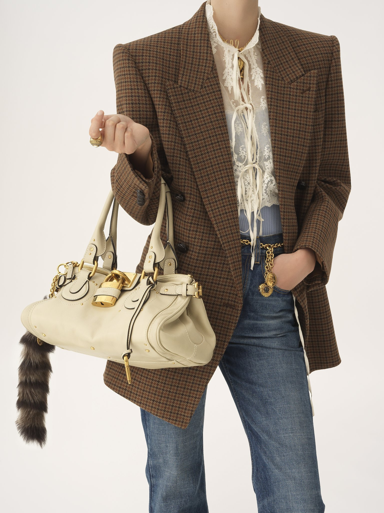 PADDINGTON BAG IN GRAINED LEATHER - 2