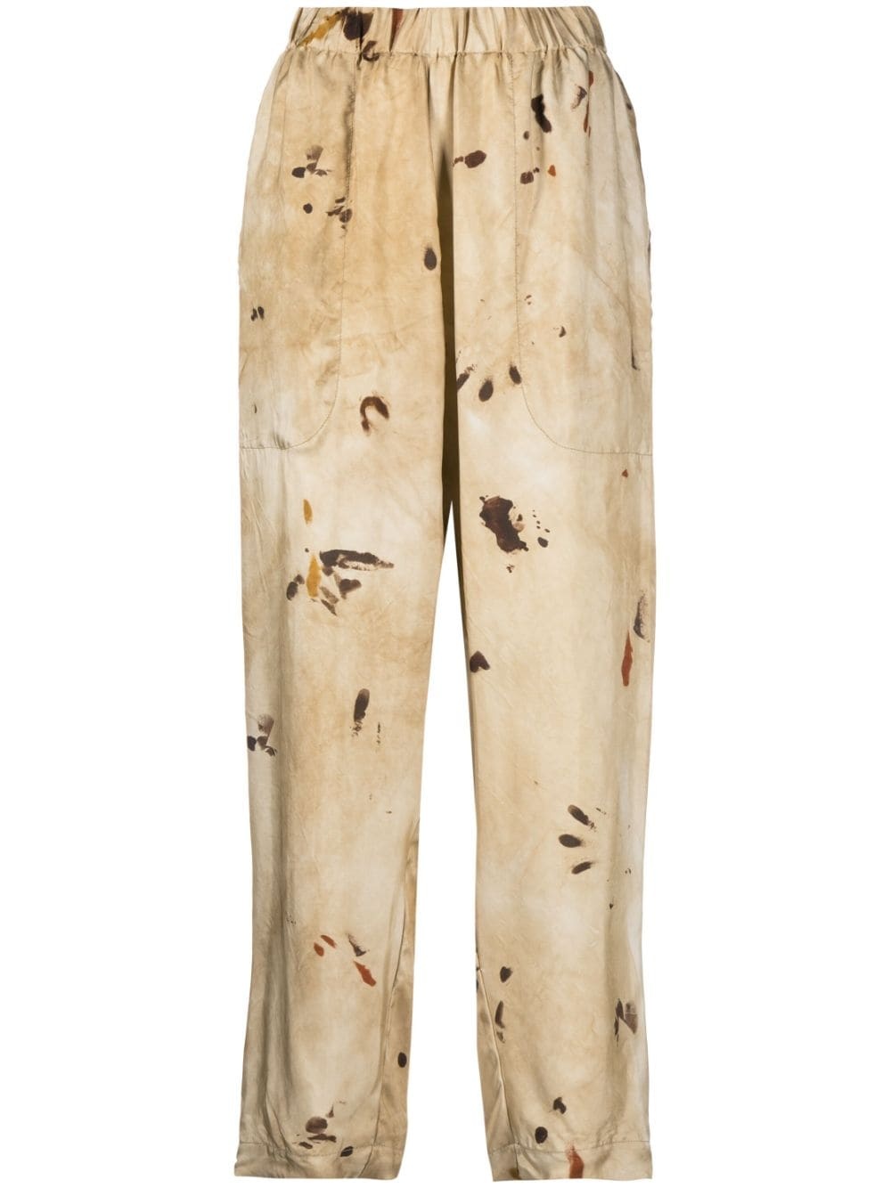 graphic-print elasticated-waist trousers - 1