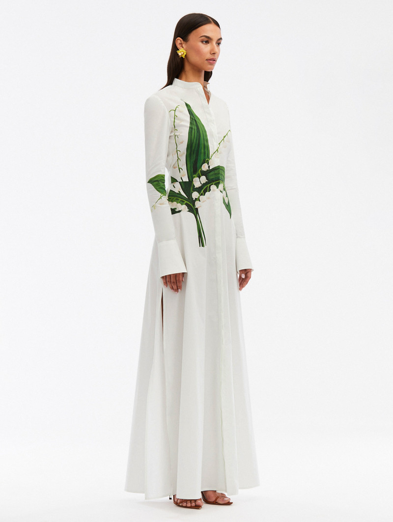LILY OF THE VALLEY COTTON POPLIN CAFTAN 3